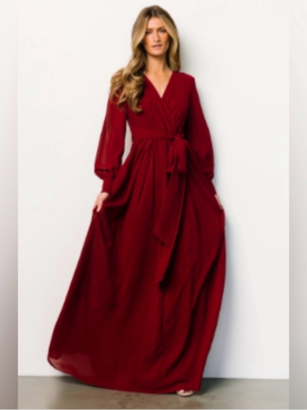 Burgundy Baltic Born Lydia Maxi Dress - Size Large